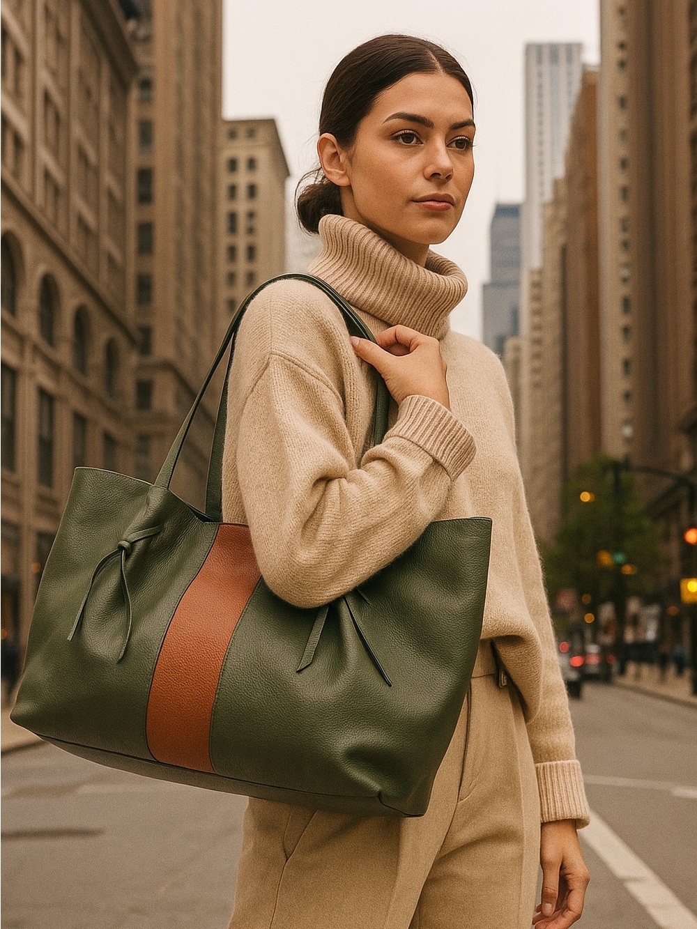 Genuine Leather shoulder purse